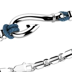 Fashion Zancan Silver Bracelet With Silver Hook. Bracelets