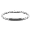 Outlet Zancan Silver Bracelet With Tag And Black Stones. Bracelets