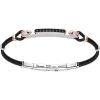 Discount Zancan Silver Bracelet With 18K Gold Inserts, Stones And Kevlar. Bracelets