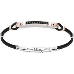 Discount Zancan Silver Bracelet With 18K Gold Inserts, Stones And Kevlar. Bracelets