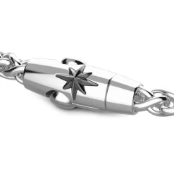 Cheap Zancan Silver Bracelet With Tag And Black Stones. Bracelets