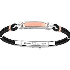 New Zancan Silver Bracelet With 18K Gold Inserts And Kevlar. Bracelets