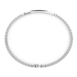 Store Zancan Silver Bracelet With Black Stones Bracelets