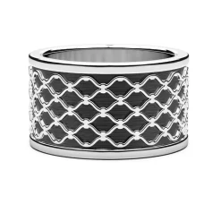 Fashion Zancan Silver Broad Band Ring. Bagues