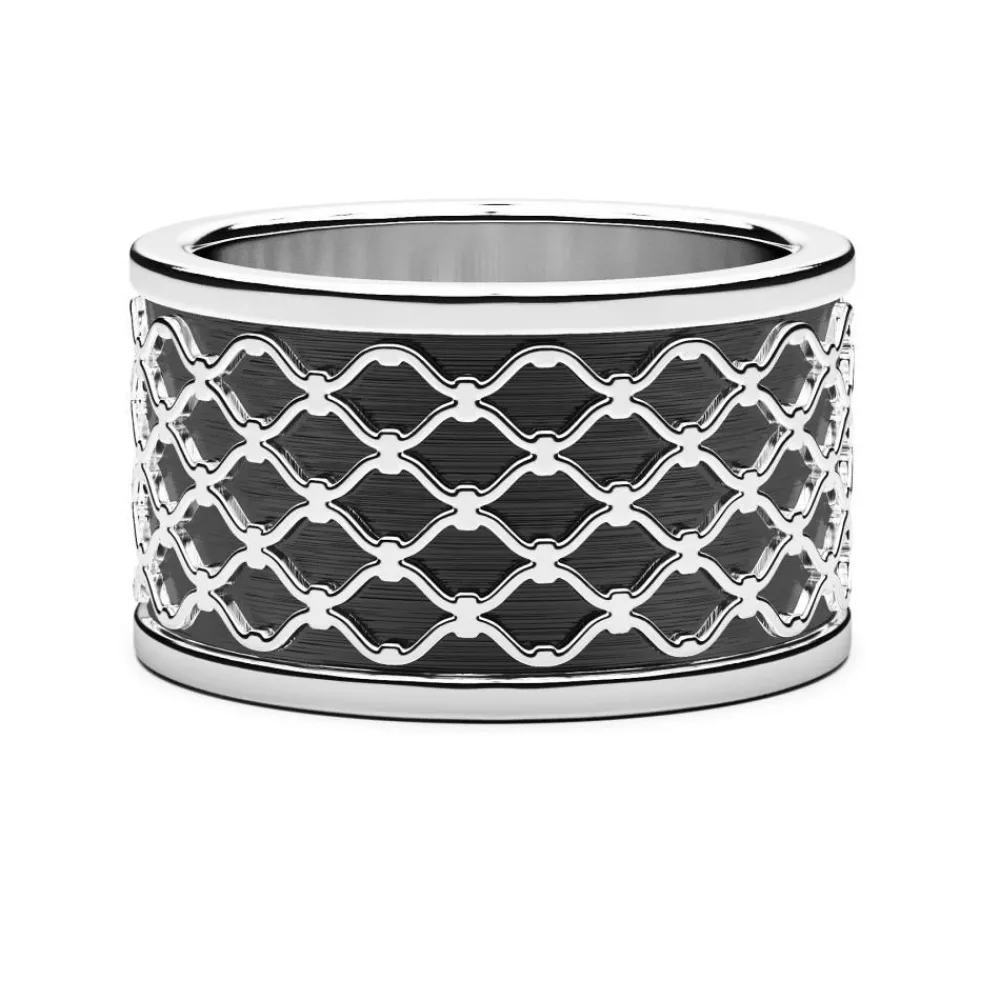 Fashion Zancan Silver Broad Band Ring. Bagues