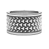 Shop Zancan Silver Broad Band Ring. Bagues