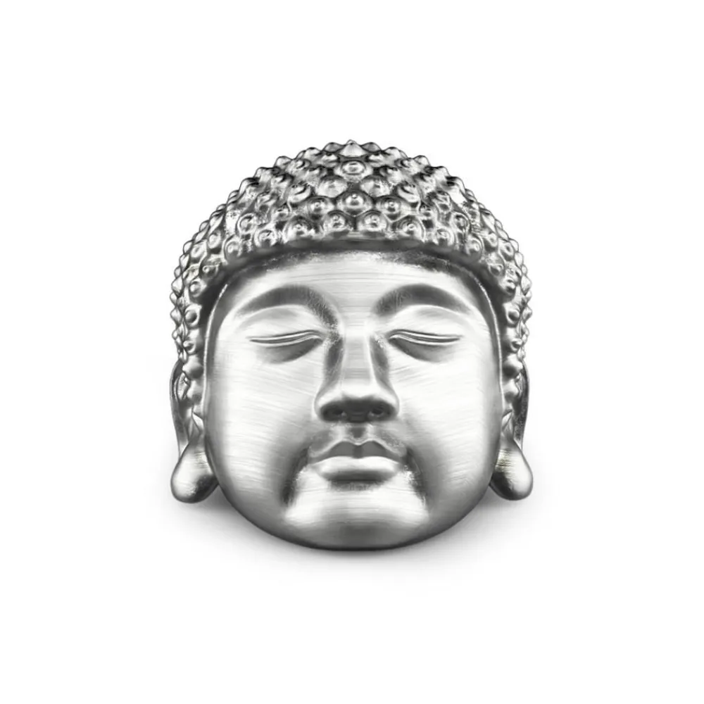 Clearance Zancan Silver Buddha Ring With Vintage Finish. Bagues