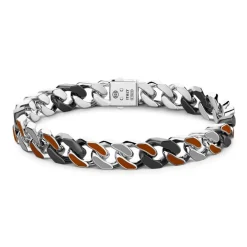 Store Zancan Silver Ceramic Curb Chain Bracelet With Lacquered Links. Bracelets