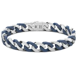 Cheap Zancan Silver Ceramic Curb Chain Bracelet. Bracelets