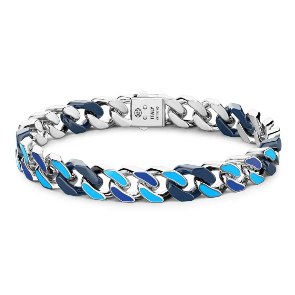 Sale Zancan Silver Ceramic Curb Chain Bracelet With Lacquered Links. Bracelets