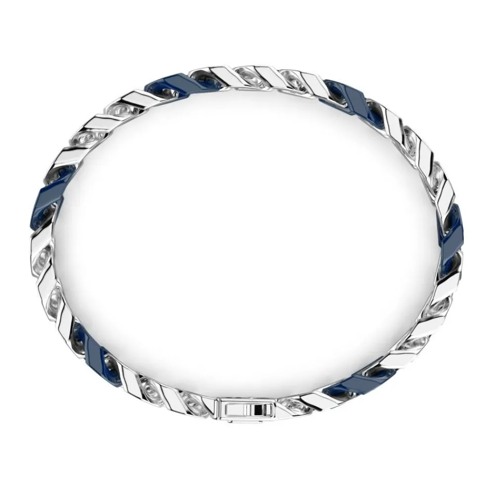 Sale Zancan Silver Ceramic Curb Chain Bracelet With Lacquered Links. Bracelets