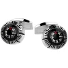 Online Zancan Silver Cufflinks With Black Compass. Boutons De Manchette