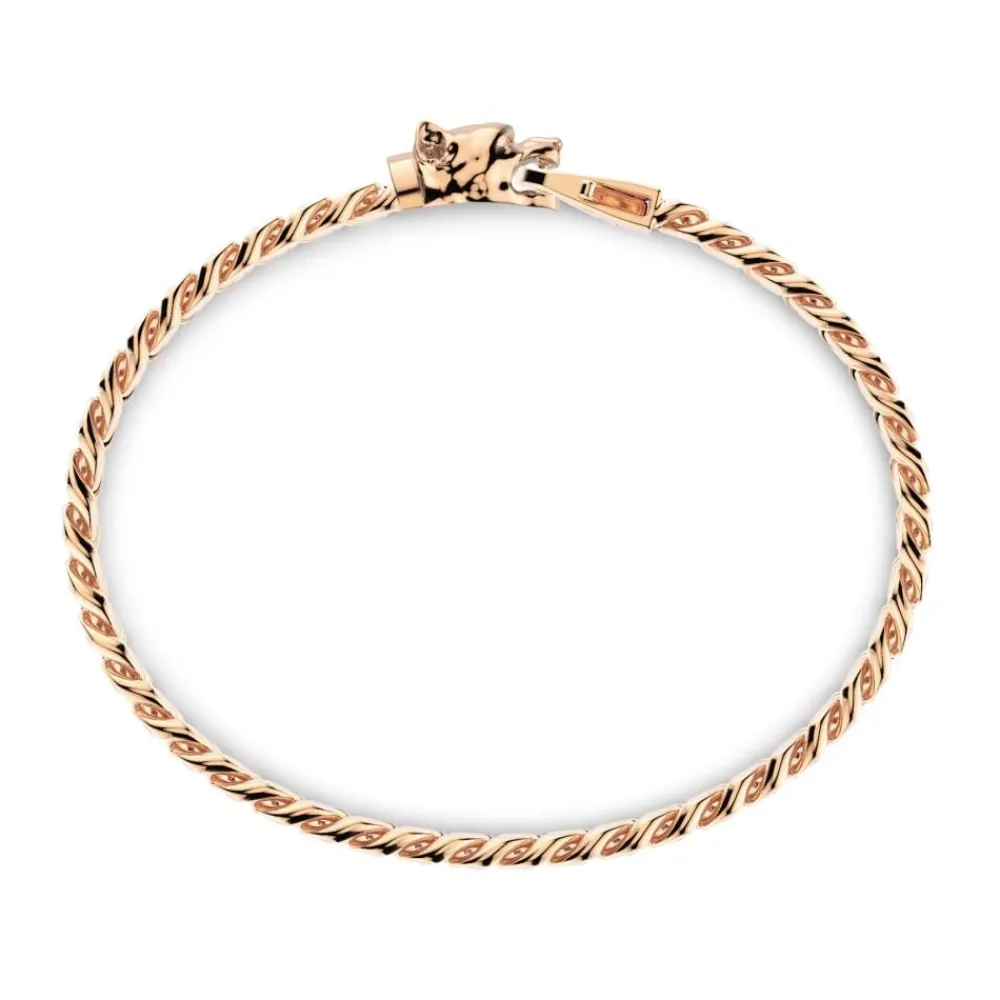 Cheap Zancan Silver Curb Chain Bracelet With Pit Bull Head Closure. Bracelets