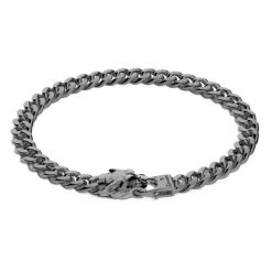 Shop Zancan Silver Curb Chain Bracelet With Panther Head Closure. Bracelets