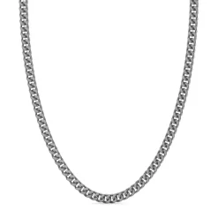 New Zancan Silver Curb Chain Necklace. Colliers