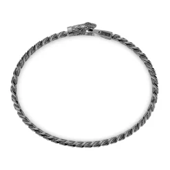 Clearance Zancan Silver Curb Chain Bracelet With Snake Head Closure. Bracelets