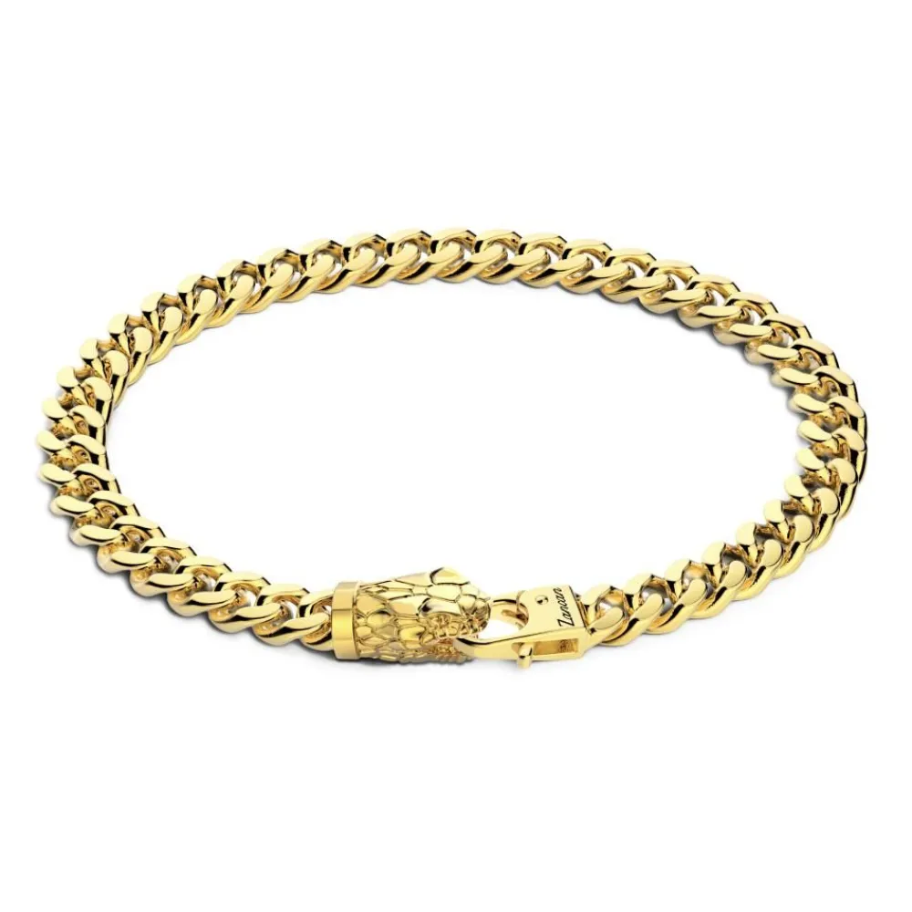 New Zancan Silver Curb Chain Bracelet With Snake Head Closure Bracelets