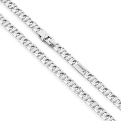 New Zancan Silver Curb Chain Necklace Colliers