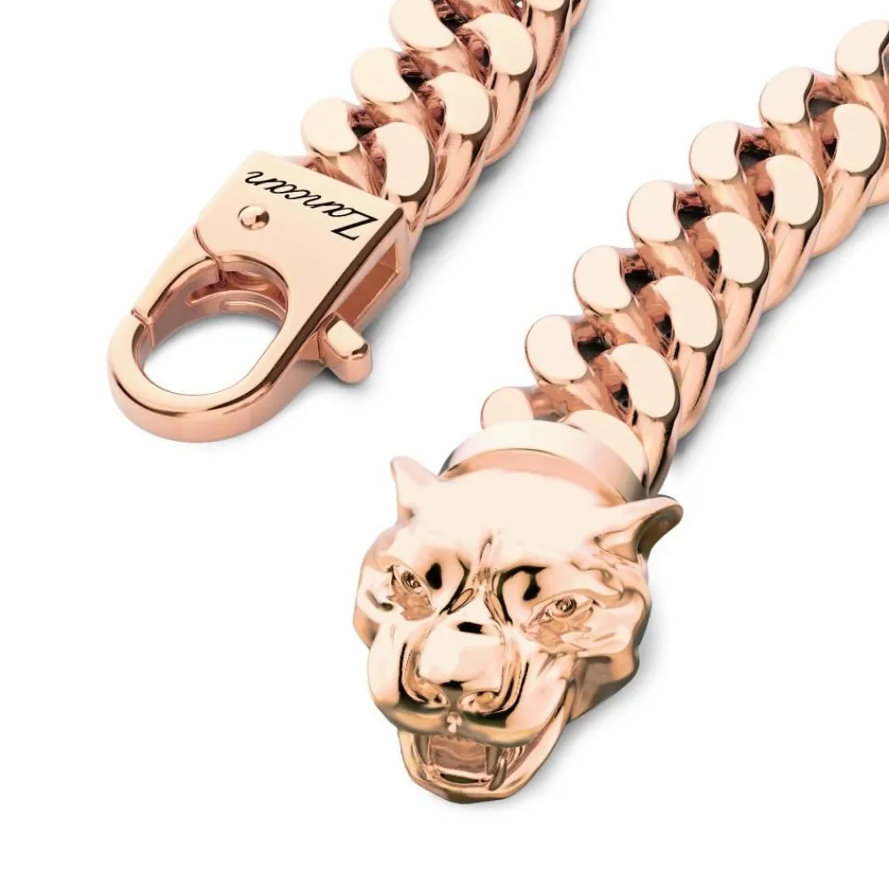 Flash Sale Zancan Silver Curb Chain Bracelet With Panther Head Closure. Bracelets