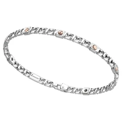 Outlet Zancan Silver Curb Chain Bracelet With Rose Gold Screws. Bracelets