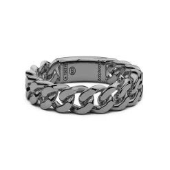 Store Zancan Silver Curb Chain Ring. Bagues