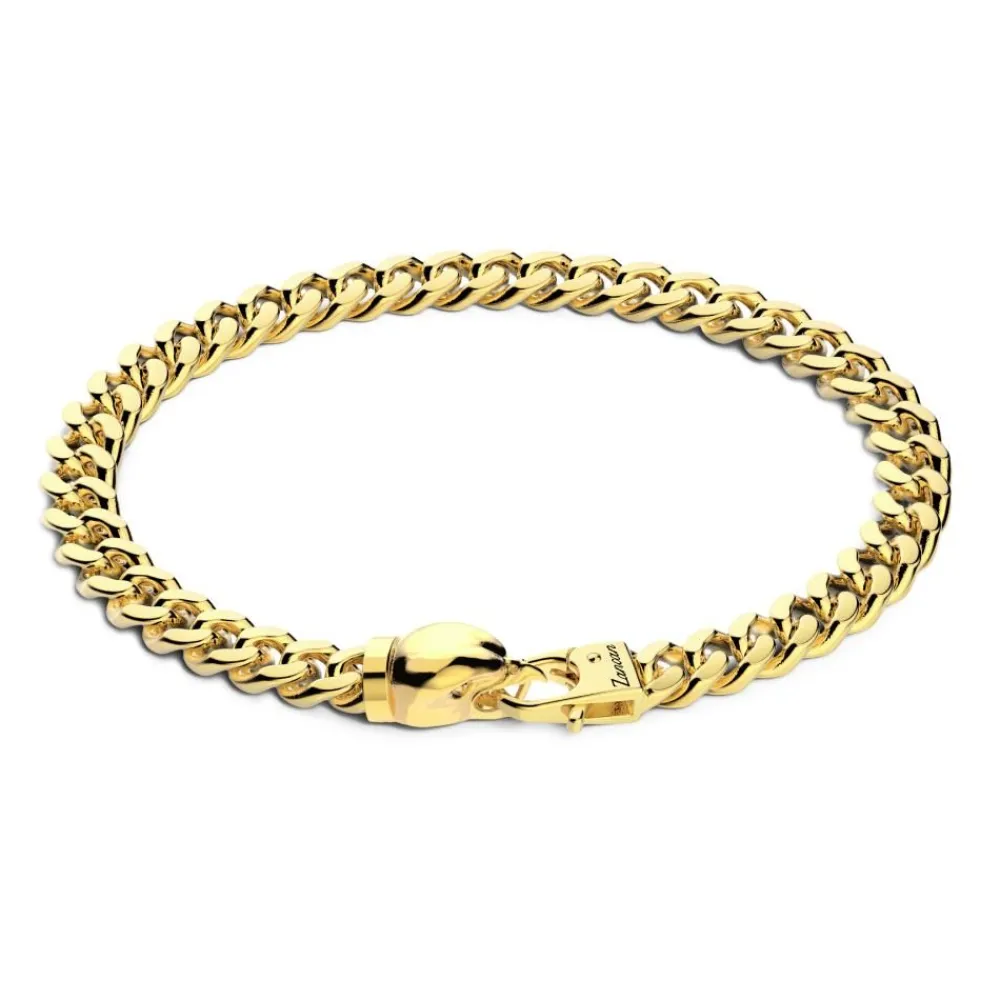 Outlet Zancan Silver Curb Chain Bracelet With Eagle Head Closure. Bracelets