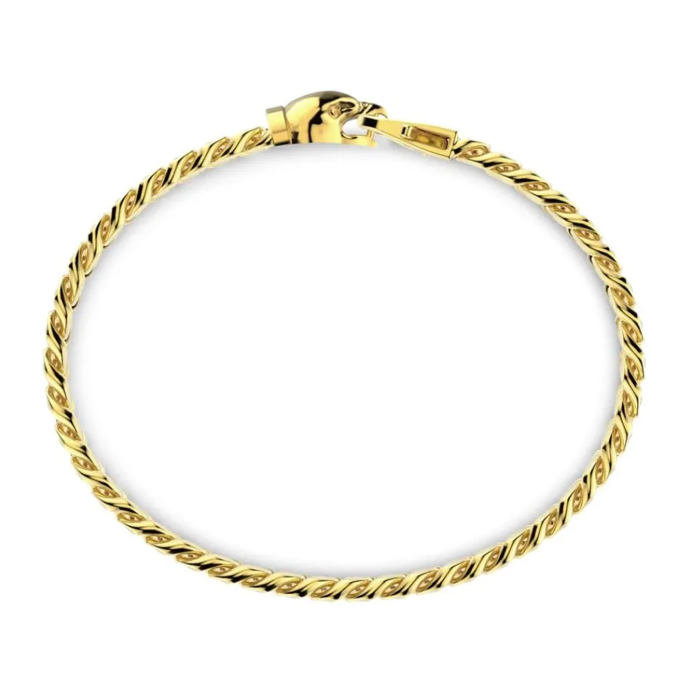 Outlet Zancan Silver Curb Chain Bracelet With Eagle Head Closure. Bracelets