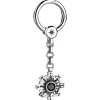 New Zancan Silver Keychain With Sun Porte-clés