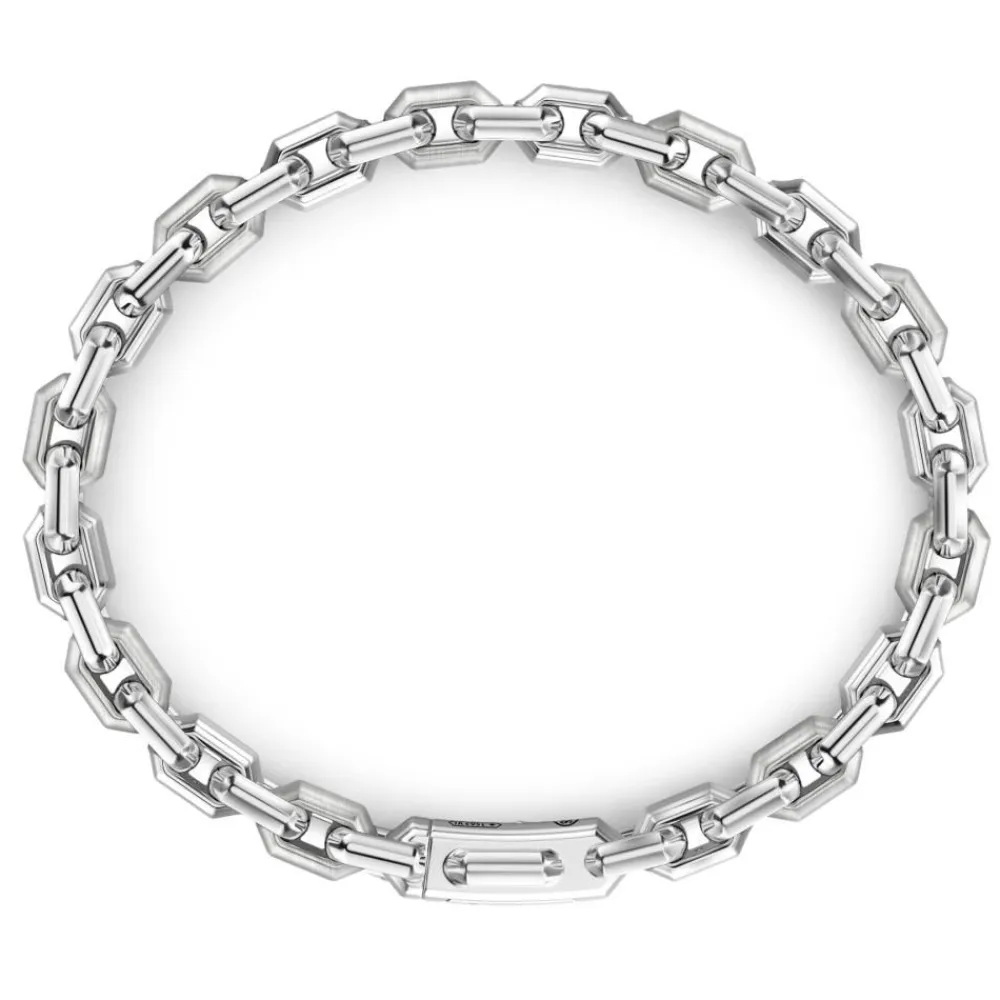 Shop Zancan Silver Link-Only Bracelet With Black Stones. Bracelets