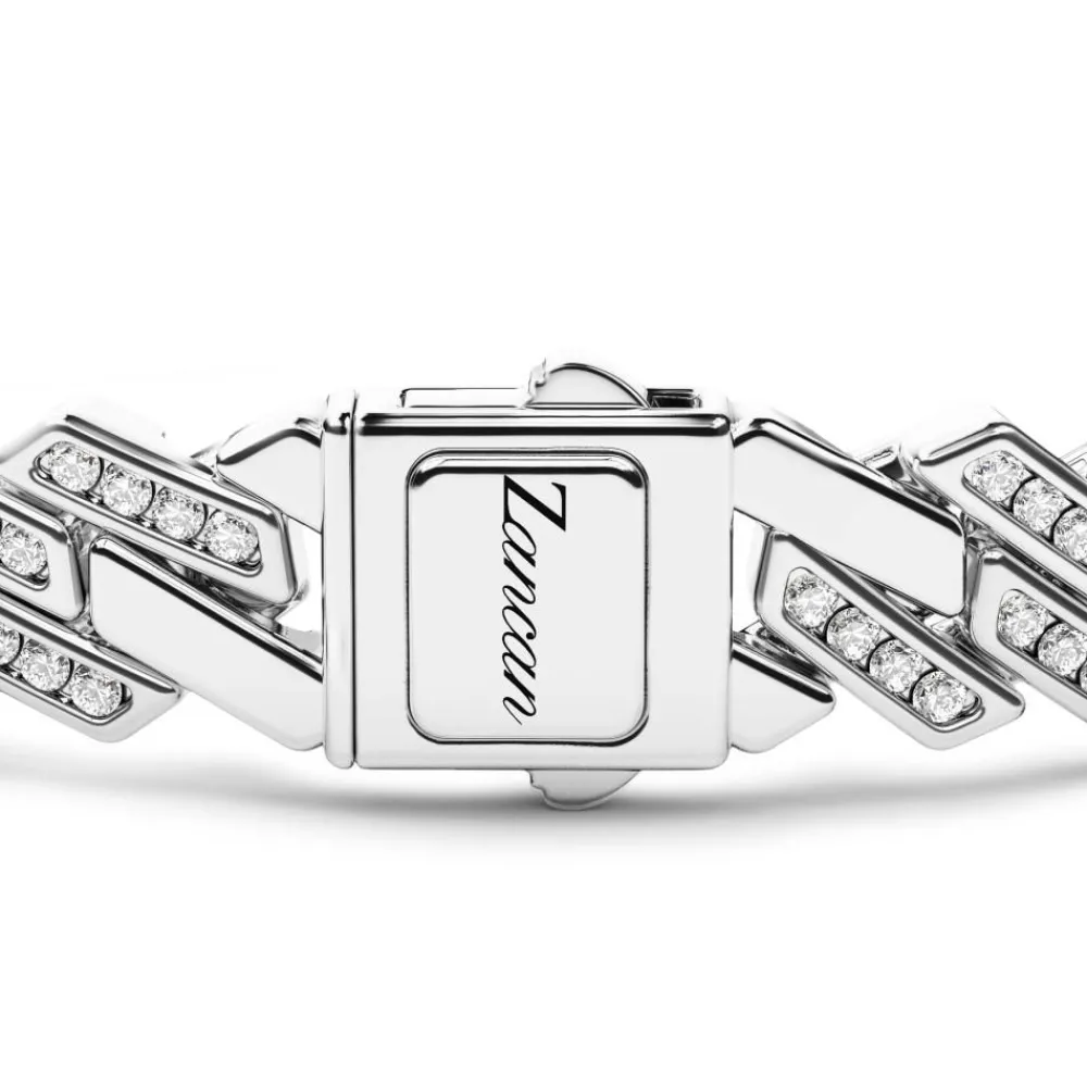 Flash Sale Zancan Silver Link-Only Bracelet With Black Stones. Bracelets