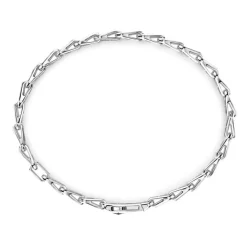 Outlet Zancan Silver Link-Only Bracelet With Black Stones. Bracelets