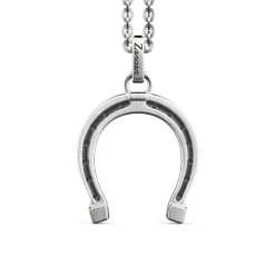 Cheap Zancan Silver Necklace Horse-Shoe Pendant. Colliers
