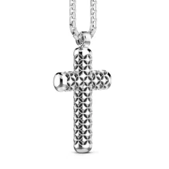 New Zancan Silver Necklace With Cross Pendant. Colliers