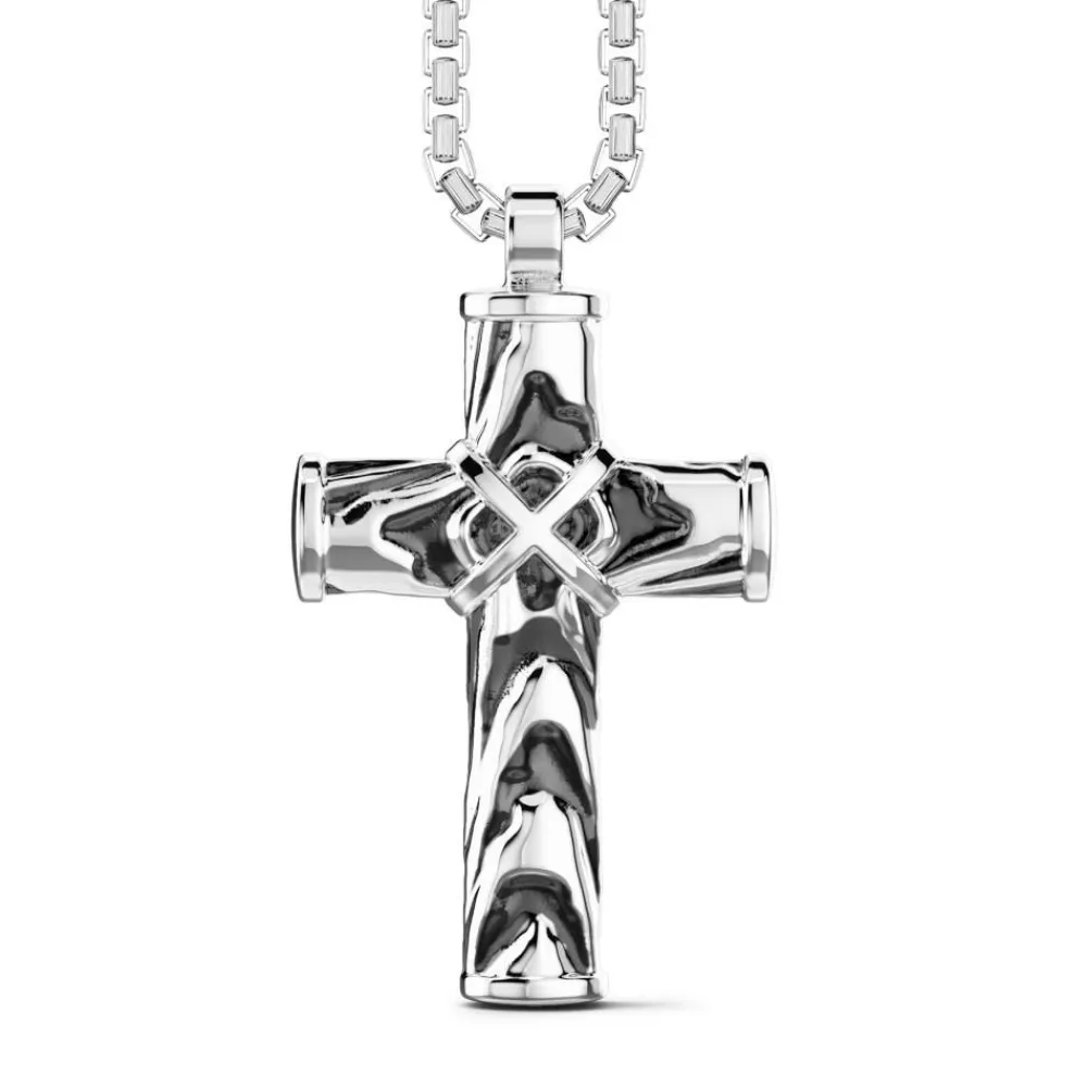 Hot Zancan Silver Necklace With Cross Pendant. Colliers