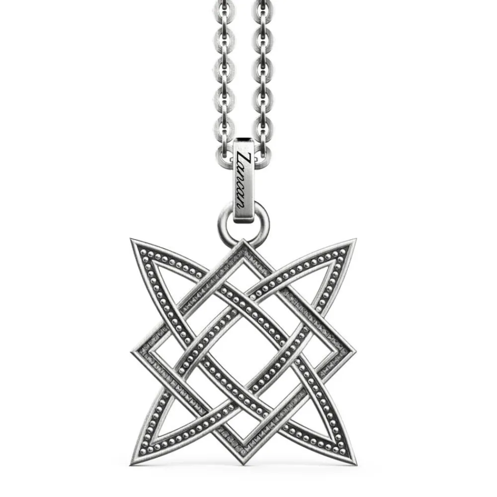 Best Sale Zancan Silver Necklace With Celtic Pendant. Colliers
