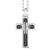Best Zancan Silver Necklace With Cross Pendant And Black Stones. Colliers