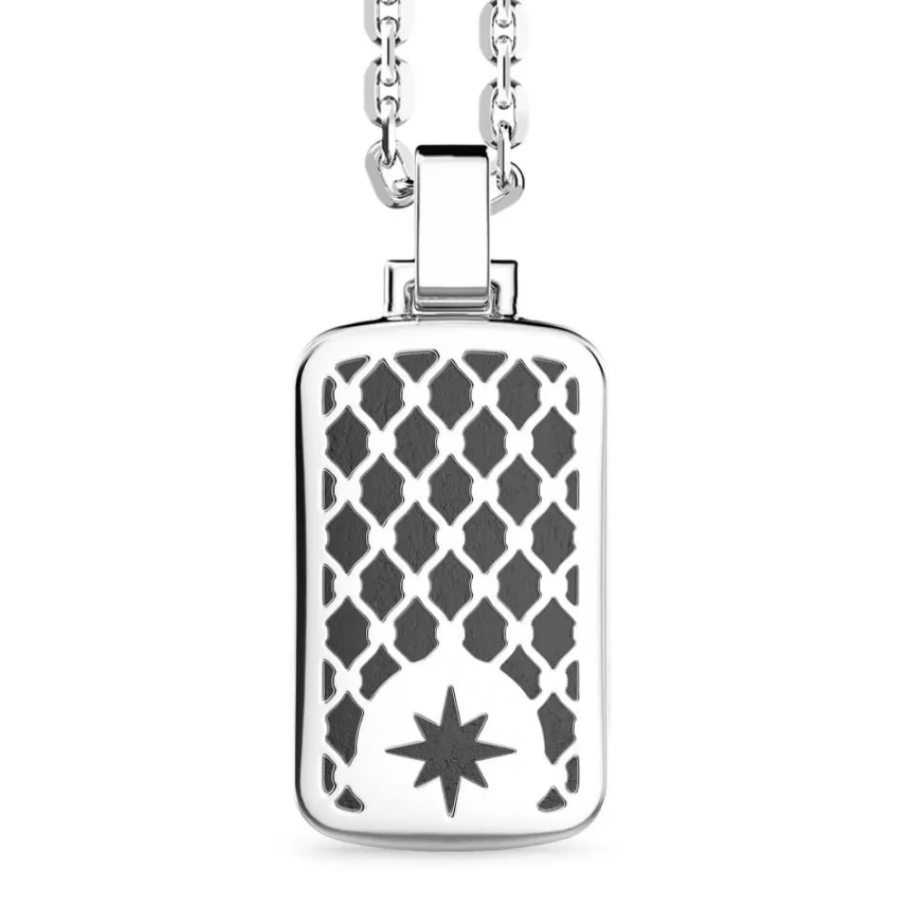 Best Sale Zancan Silver Necklace With Tag Pendant. Colliers