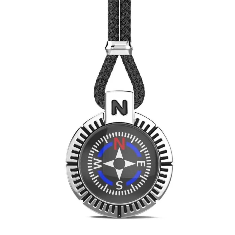 Fashion Zancan Silver Necklace With Compass. Colliers