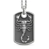 Best Zancan Silver Necklace With Scorpion On Tag Pendant. Colliers