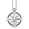 Best Sale Zancan Silver Necklace With Wind Rose And Rose Gold Screw Colliers