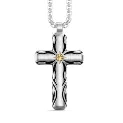 Sale Zancan Silver Necklace With Cross Pendant And Tribal Motif. Colliers
