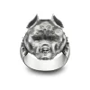 Fashion Zancan Silver Pit Bull Ring With Vintage Finish. Bagues