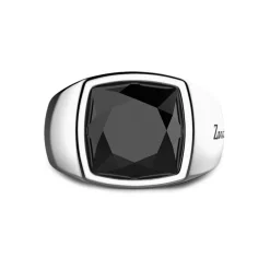 Best Sale Zancan Silver Ring With Large Natural Onyx. Bagues