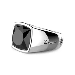 Best Sale Zancan Silver Ring With Large Natural Onyx. Bagues