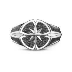 Clearance Zancan Silver Ring With Wind Rose. Bagues
