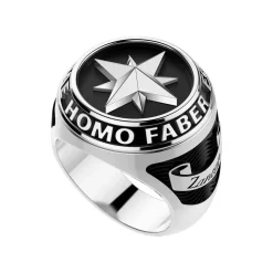 Best Zancan Silver Ring With Wind Rose. Bagues
