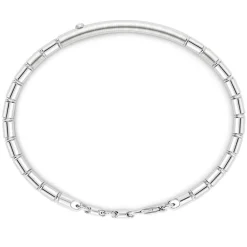 Flash Sale Zancan Silver Semi-Rigid Bracelet With Sapphire. Bracelets