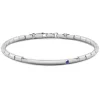 Hot Zancan Silver Semi-Rigid Bracelet With Blue Sapphire. Bracelets