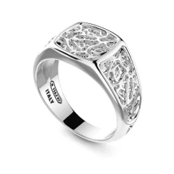 Online Zancan Silver Signet Ring. Bagues