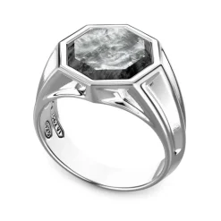Clearance Zancan Silver Signet Ring With Mother Of Pearl. Bagues